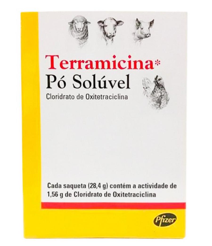 TERRAMICINA PÓ SOL. 4SAQUETAS 28,4G